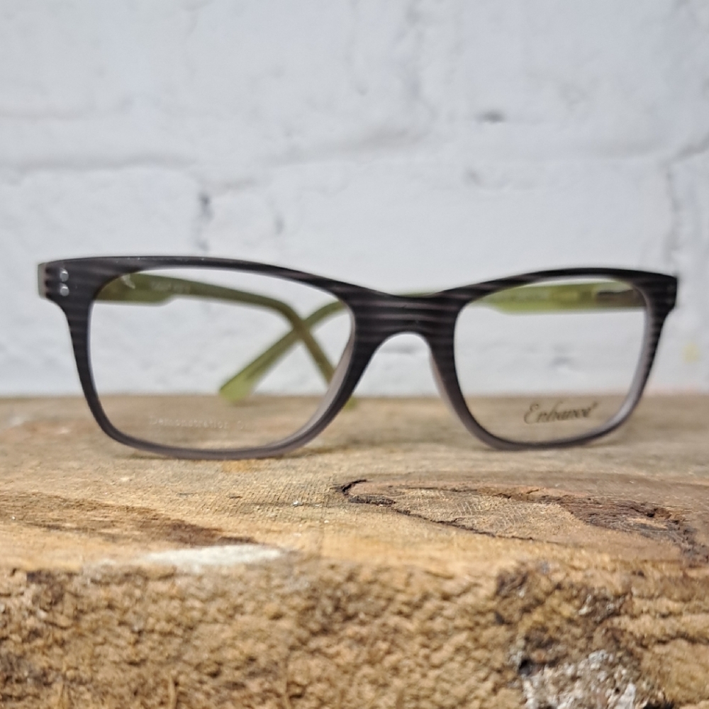 NEW Rx'able Eyeglass Frame, Gray/Green, Glasses, Petite Women, Youth 47-18-137